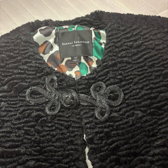 Behnaz Sarafpour Black Textured Teddy Jacket - size XS - Picture 4 of 9